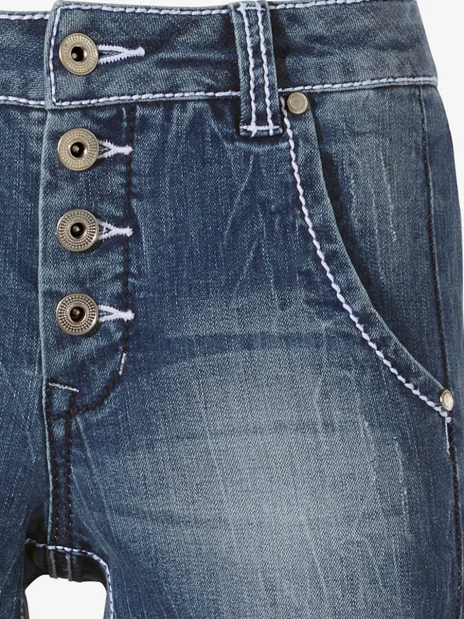 Jean boyfriend décontracté cinq poches style casual confort