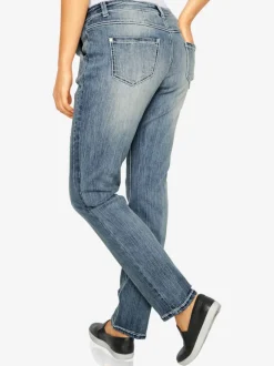Jean boyfriend décontracté cinq poches style casual confort