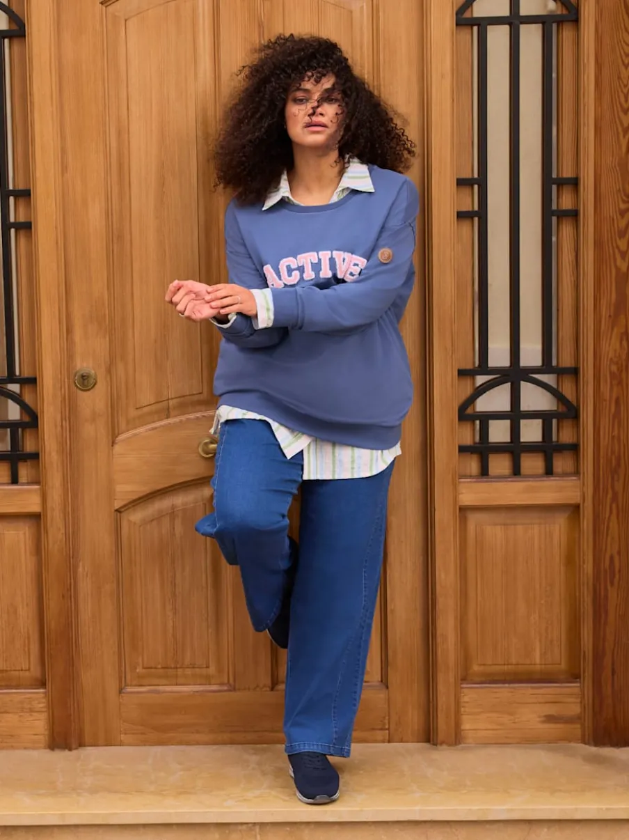 Jean ceinture élastique confortable