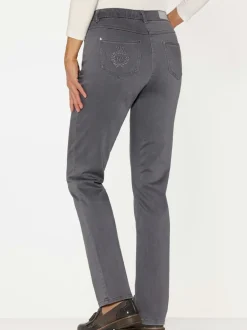 Jean cinq poches avec ceinture élastique intégrée