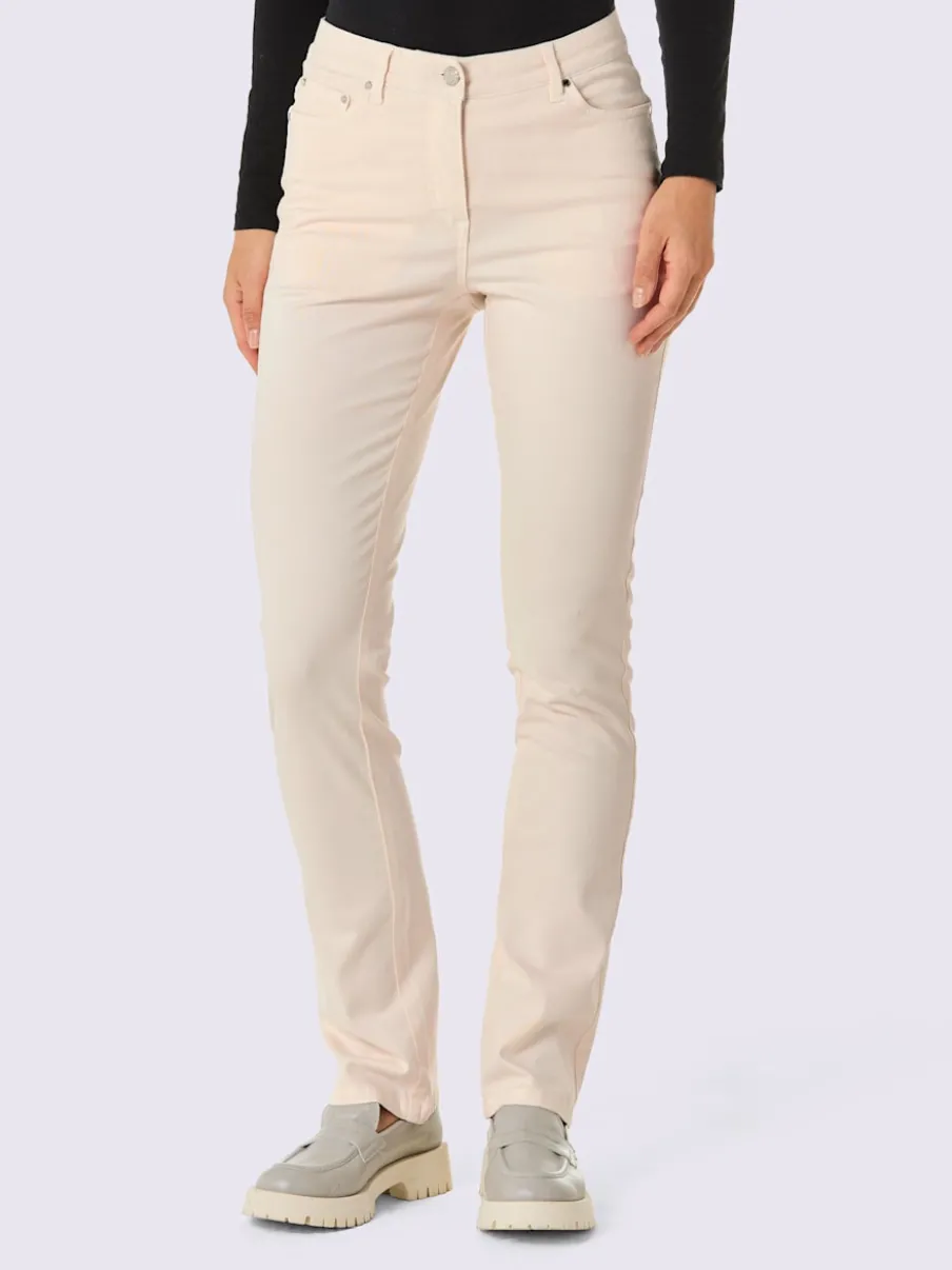 Jean cinq poches avec ceinture élastique intégrée