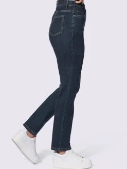 Jean coupe classique avec cinq poches et ceinture élastique
