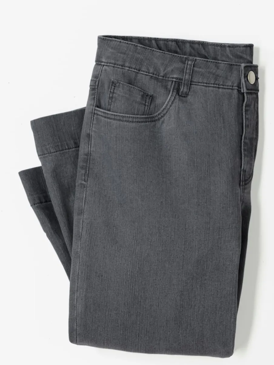 Jean coupe classique à 5 poches jambes larges