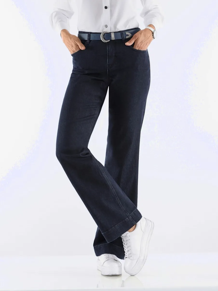 Jean coupe classique à 5 poches jambes larges
