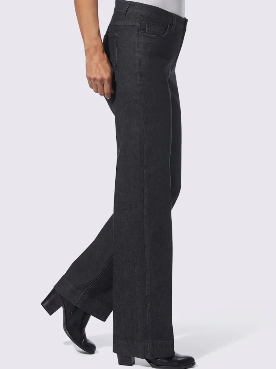 Jean coupe classique à 5 poches jambes larges