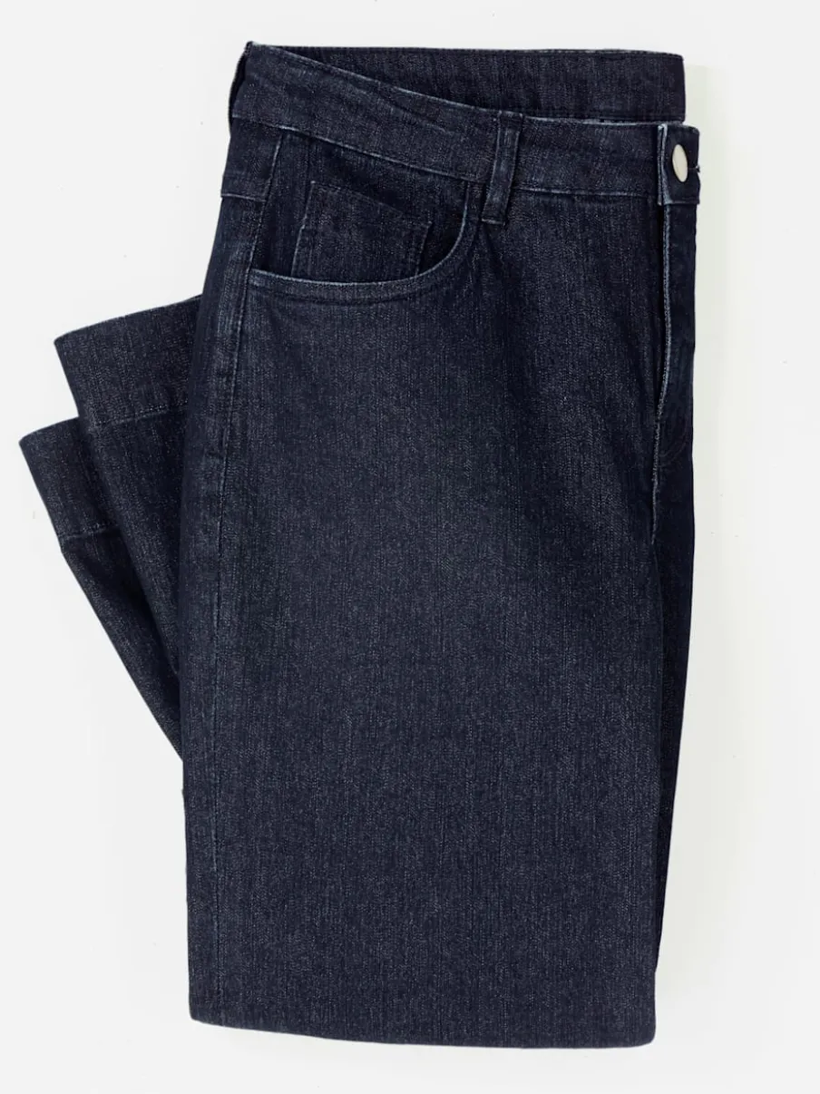 Jean coupe classique à 5 poches jambes larges