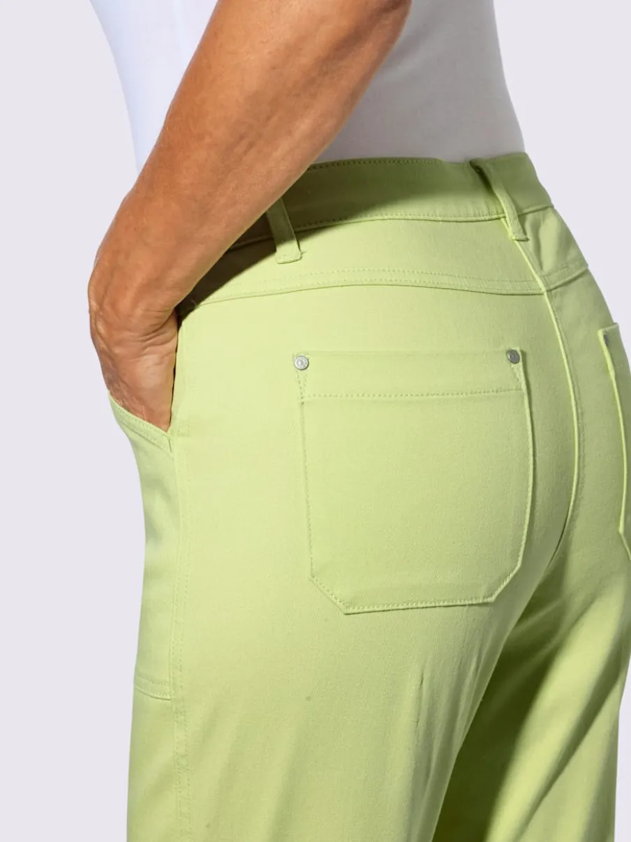 Jean coupe élancée avec ceinture gainante et poches plaquées