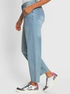 Jean coupe Mom taille haute avec poches pratiques