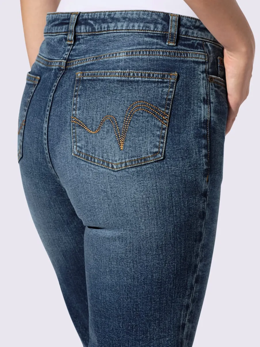 Jean décontracté cinq poches en coton extensible doux