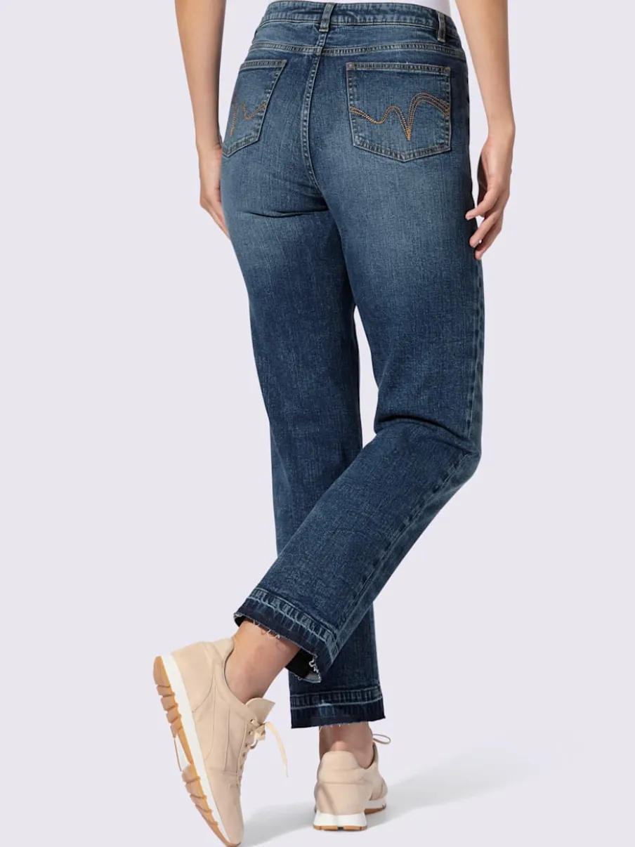 Jean décontracté cinq poches en coton extensible doux