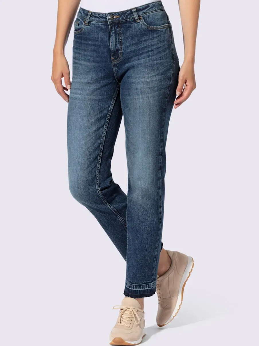 Jean décontracté cinq poches en coton extensible doux