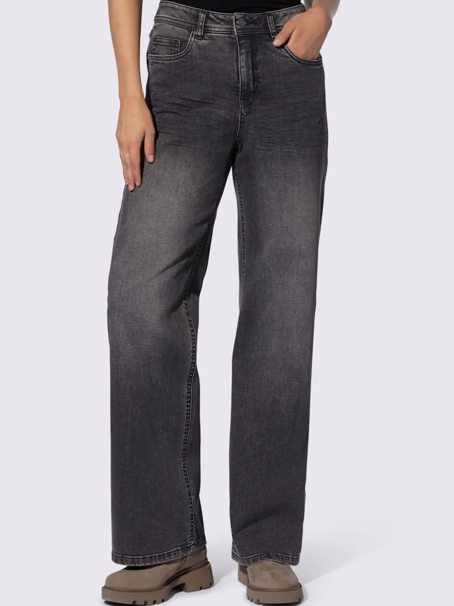 Jean décontracté à jambes larges en denim confortable