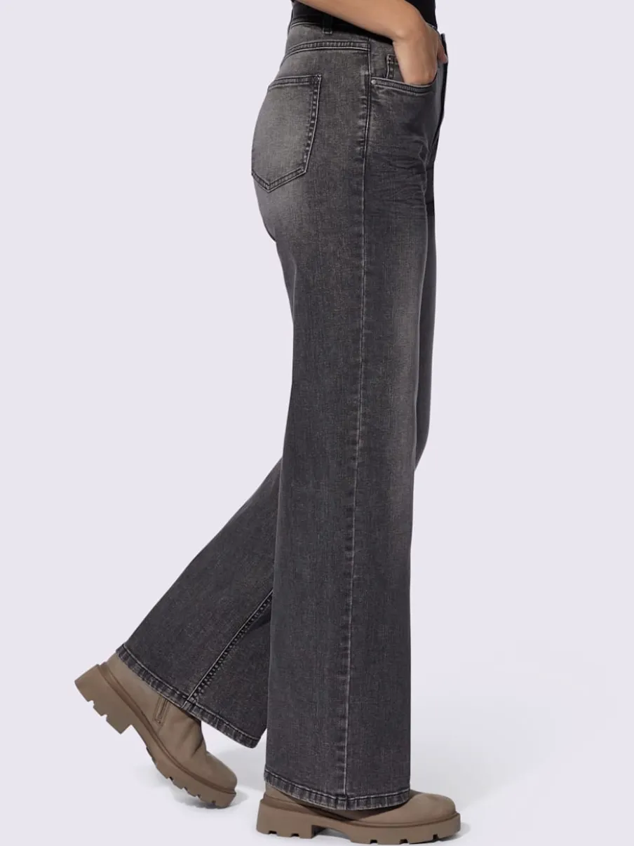 Jean décontracté à jambes larges en denim confortable