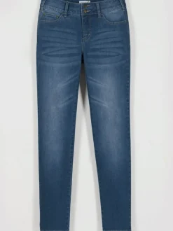 Jean denim classique coupe cinq poches avec rivets décoratifs