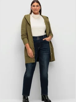 Jean denim classique coupe cinq poches avec rivets décoratifs