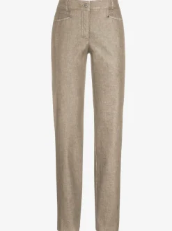 Jean droit avec ceinture élastique et détails enrichis