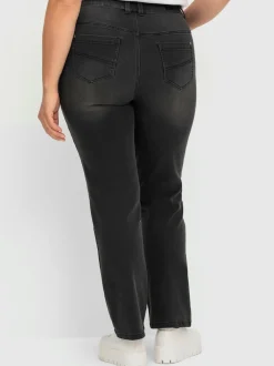 Jean droit taille étroite et cuisses fortes