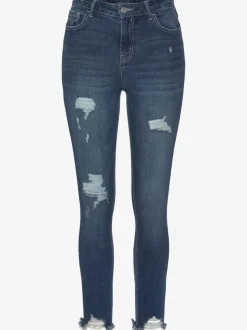 Jean effet déchiré en coupe Slim Fit avec cinq poches