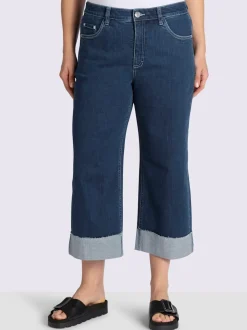 Jean 7/8 empiècement gainant devant avec effet affinant