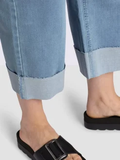 Jean 7/8 empiècement gainant devant avec effet affinant