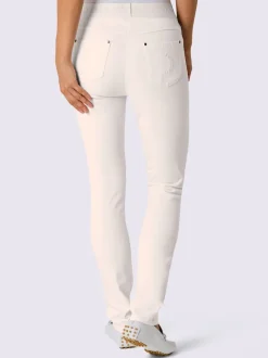 Jean en modal doux avec ceinture élastique et coupe 5 poches