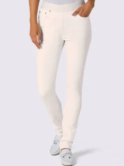Jean en modal doux avec ceinture élastique et coupe 5 poches