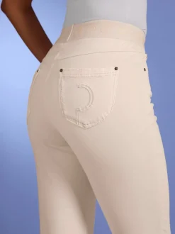 Jean en modal doux avec ceinture élastique et coupe 5 poches