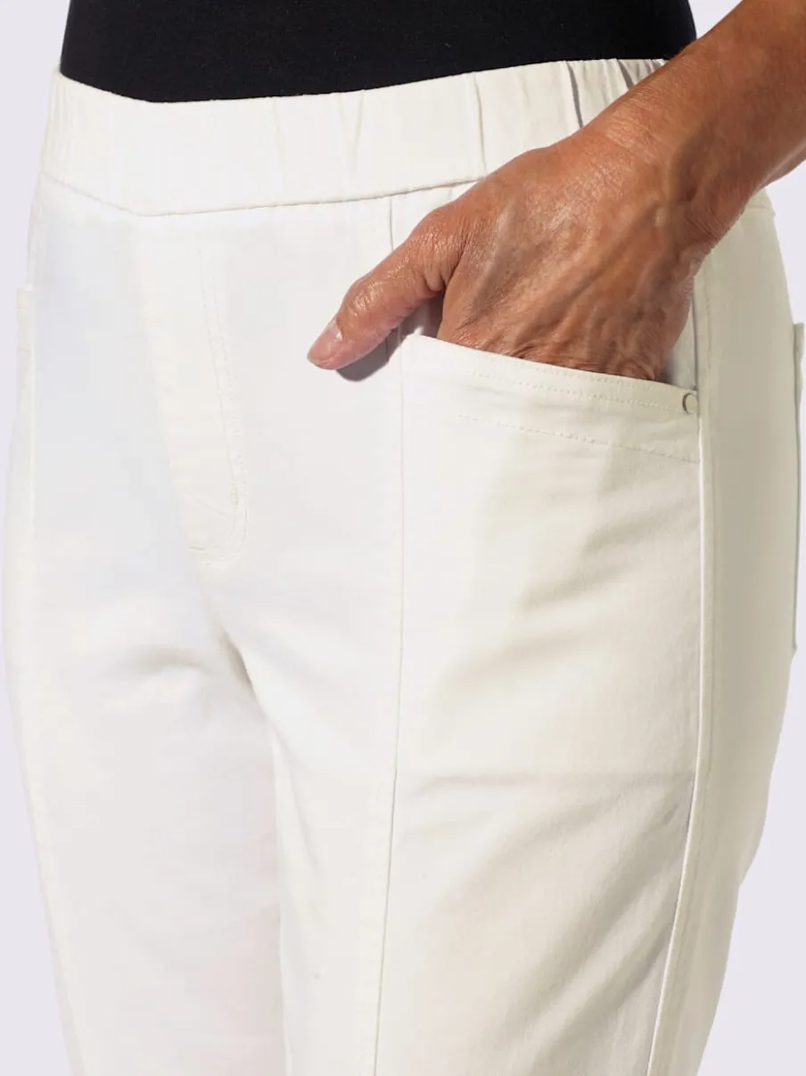 Jean en twill confortable avec ceinture élastique ajustable