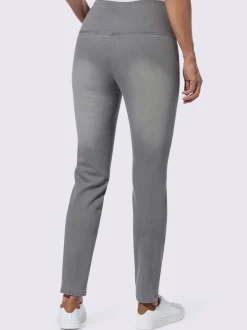 Jean extensible effet ventre plat ceinture haute confortablement ajusté