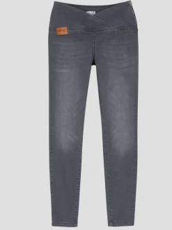 Jean extensible effet ventre plat ceinture haute confortablement ajusté