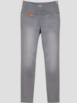 Jean extensible effet ventre plat ceinture haute confortablement ajusté