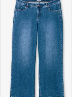 Jean extensible jambes larges mode