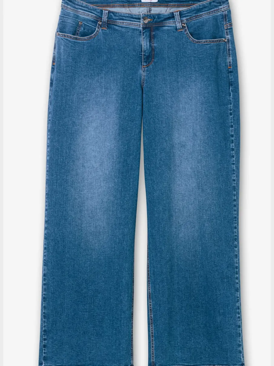 Jean extensible jambes larges mode