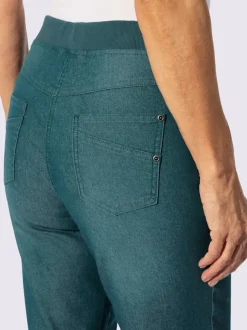 Jean facile à enfiler avec ceinture élastique intégrée.