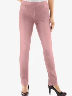 Jean facile à enfiler avec ceinture élastique intégrée.