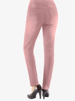 Jean facile à enfiler avec ceinture élastique intégrée.