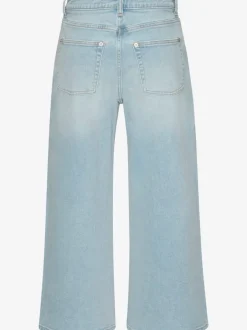Jean large pour femme à ceinture haute et 5 poches