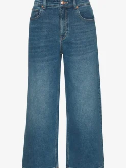 Jean large pour femme à ceinture haute et 5 poches