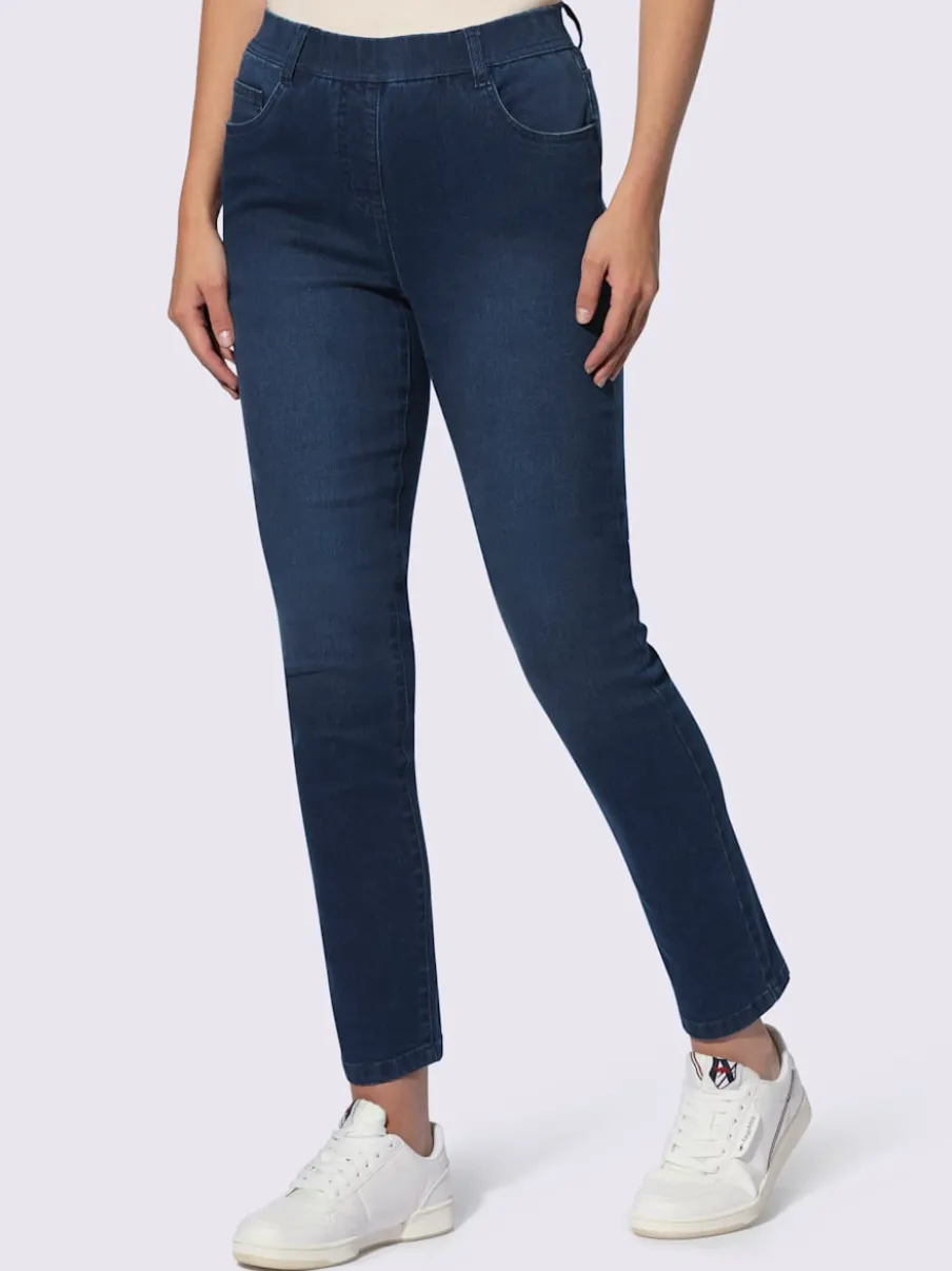 Jean 5 poches avec ceinture élastique pour un confort optimal