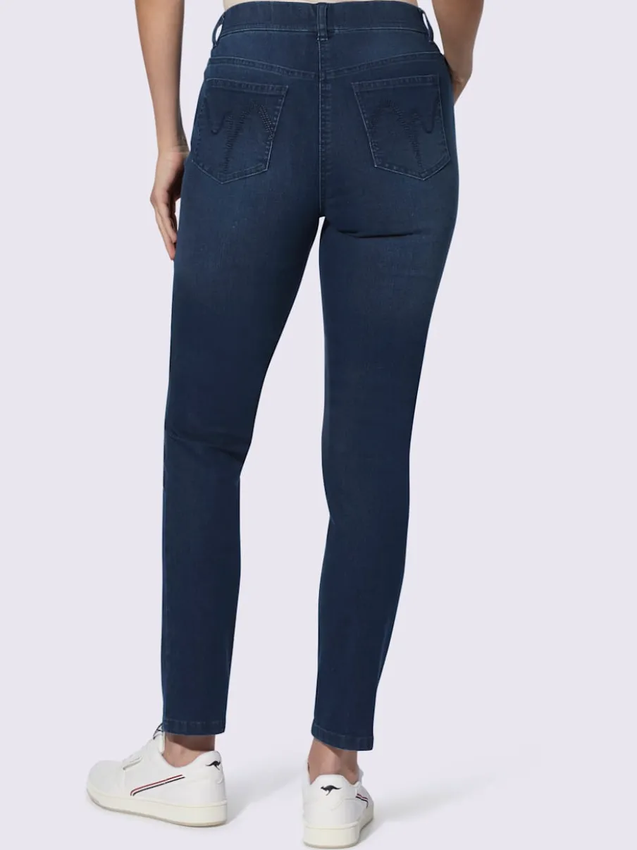 Jean 5 poches avec ceinture élastique pour un confort optimal