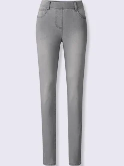 Jean 5 poches avec ceinture élastique pour un confort optimal