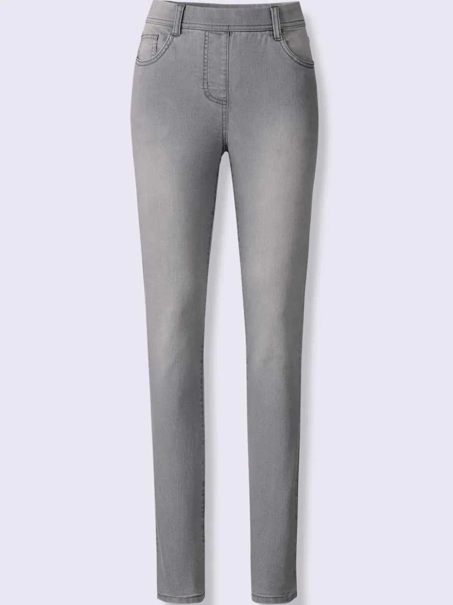 Jean 5 poches avec ceinture élastique pour un confort optimal