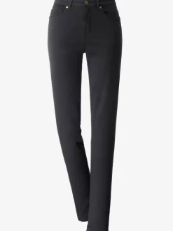 Jean 5 poches avec rivets et ceinture ajustable