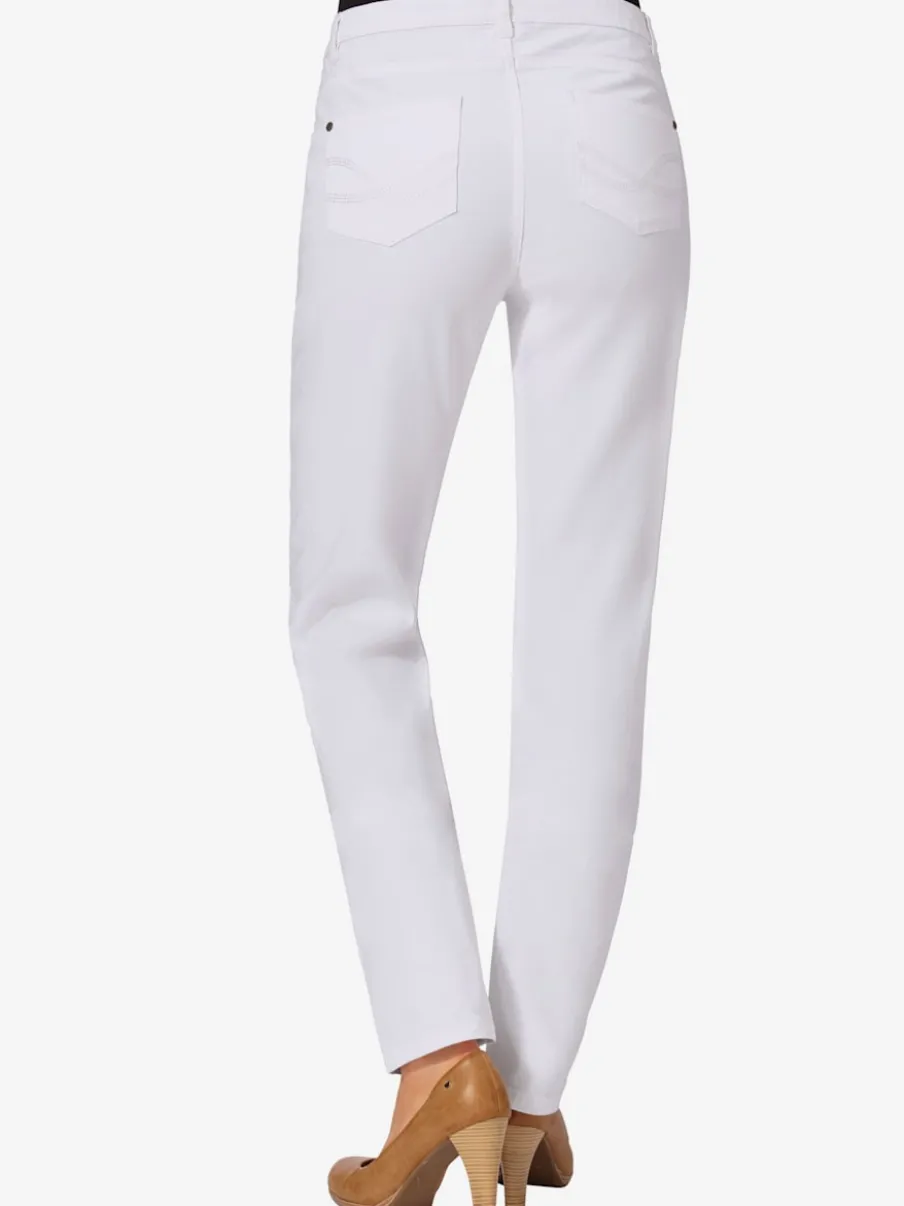 Jean 5 poches avec rivets et ceinture ajustable