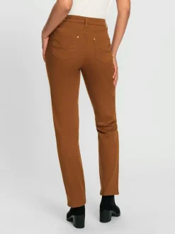 Jean 5 poches avec rivets et ceinture ajustable