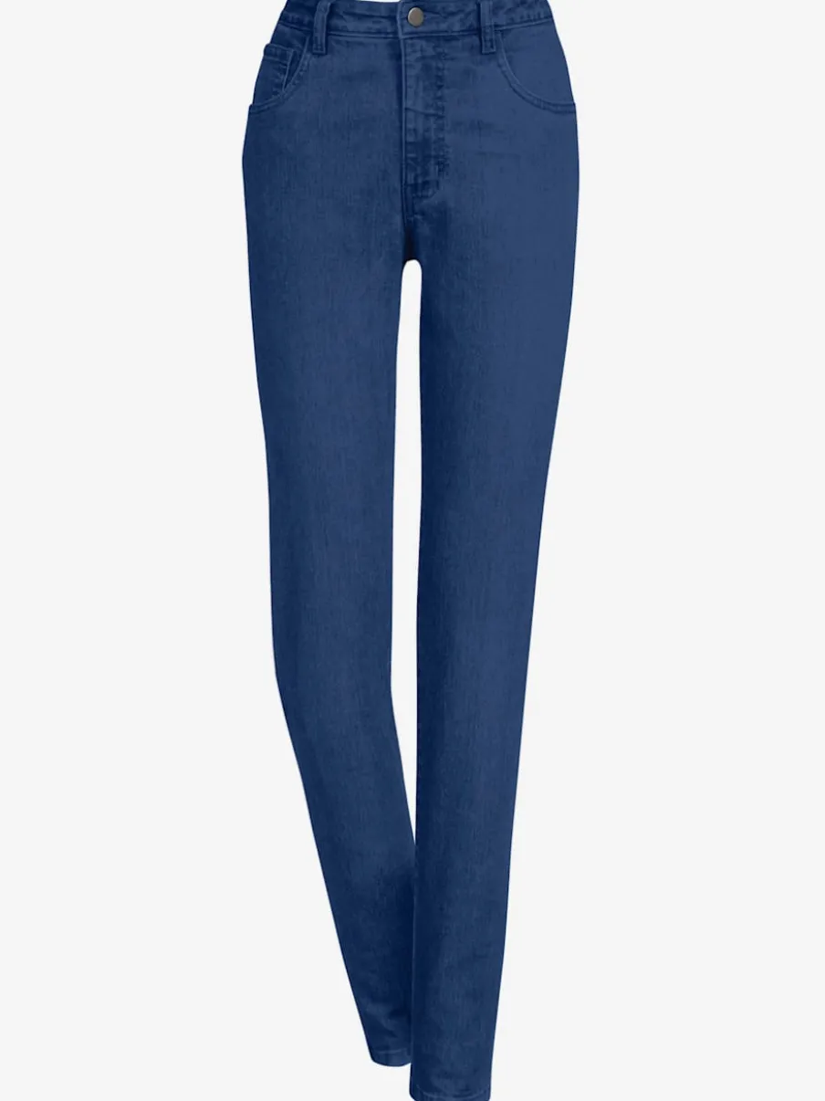 Jean 5 poches avec rivets et ceinture ajustable