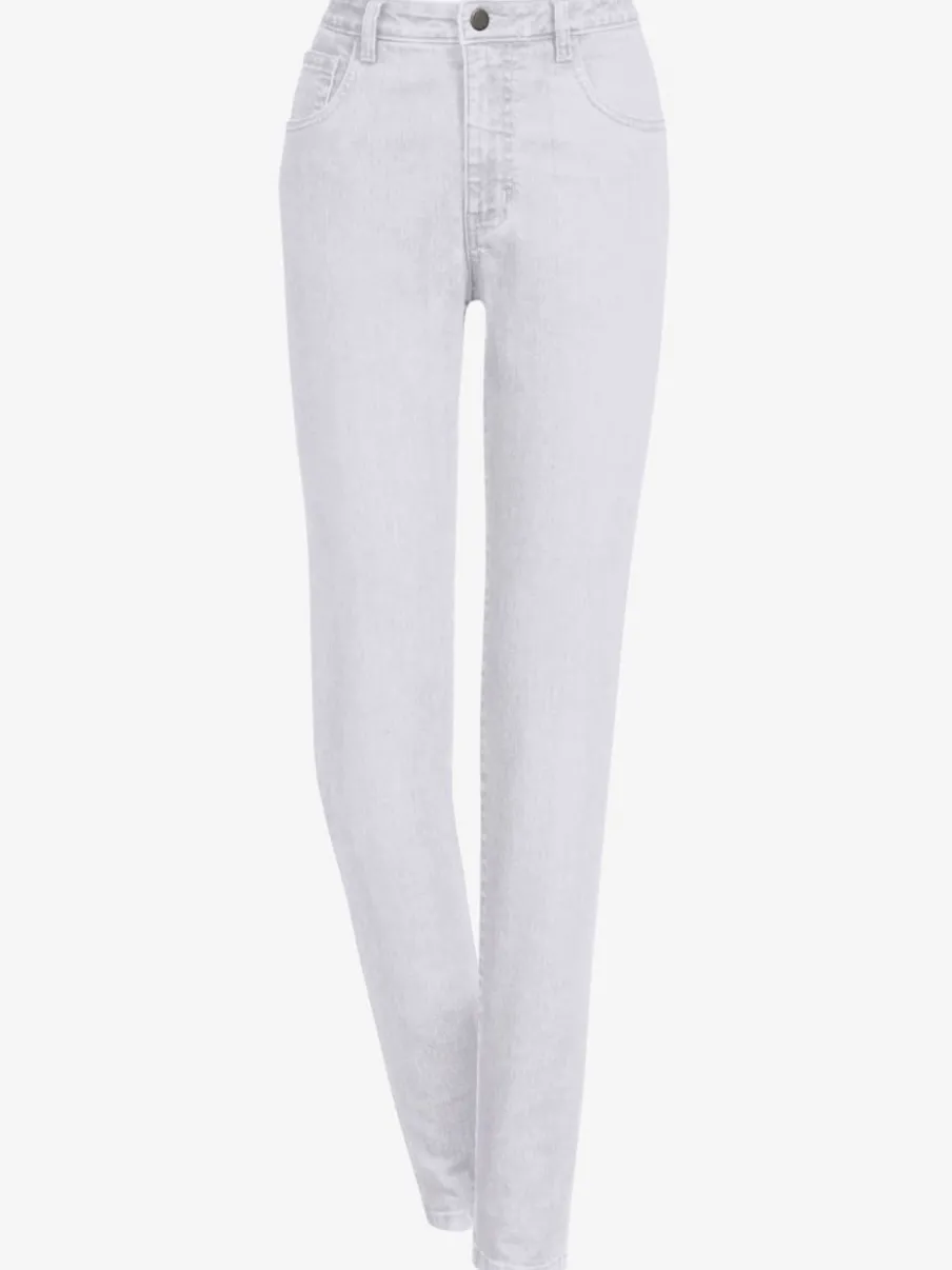 Jean 5 poches avec rivets et ceinture ajustable
