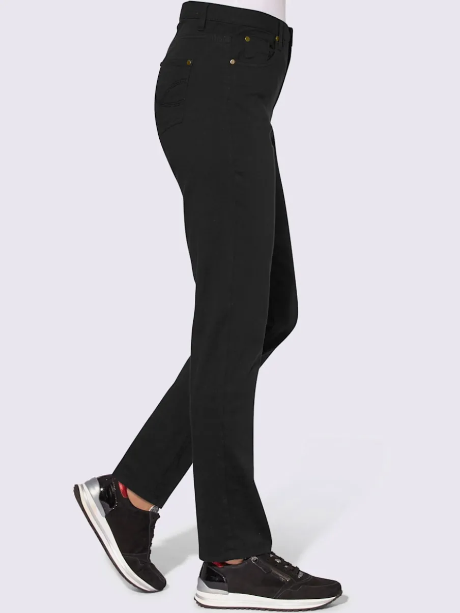 Jean 5 poches avec rivets et ceinture ajustable