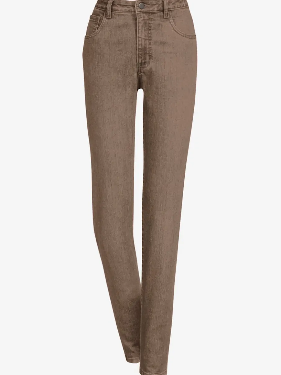 Jean 5 poches avec rivets et ceinture ajustable