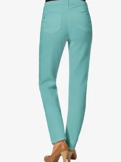 Jean 5 poches avec rivets et ceinture ajustable